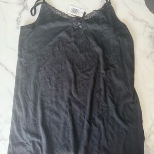 Torrid Black Lace Trim Tank Top